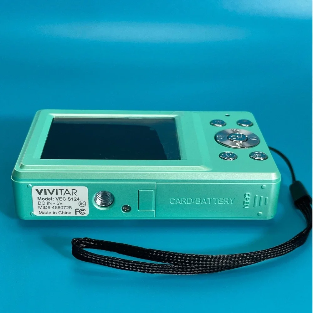 Vivitar VEC S124 PopSnap Digital Camera Teal Green Compact Point and Shoot Y2K